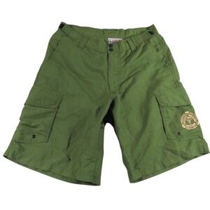 VTG West Coast Choppers CFL Cargo Shorts Men 36 Olive Ripstop Workshop USA Biker